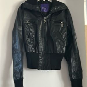 🌸🌼Faux leather moto jacket